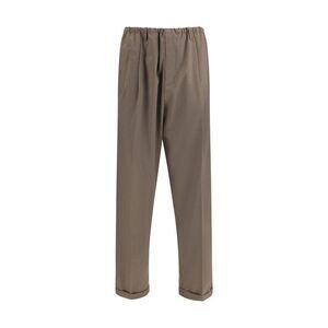Magliano Relaxed Wool Blend Casual Pants Men Brown Jeans & Pants